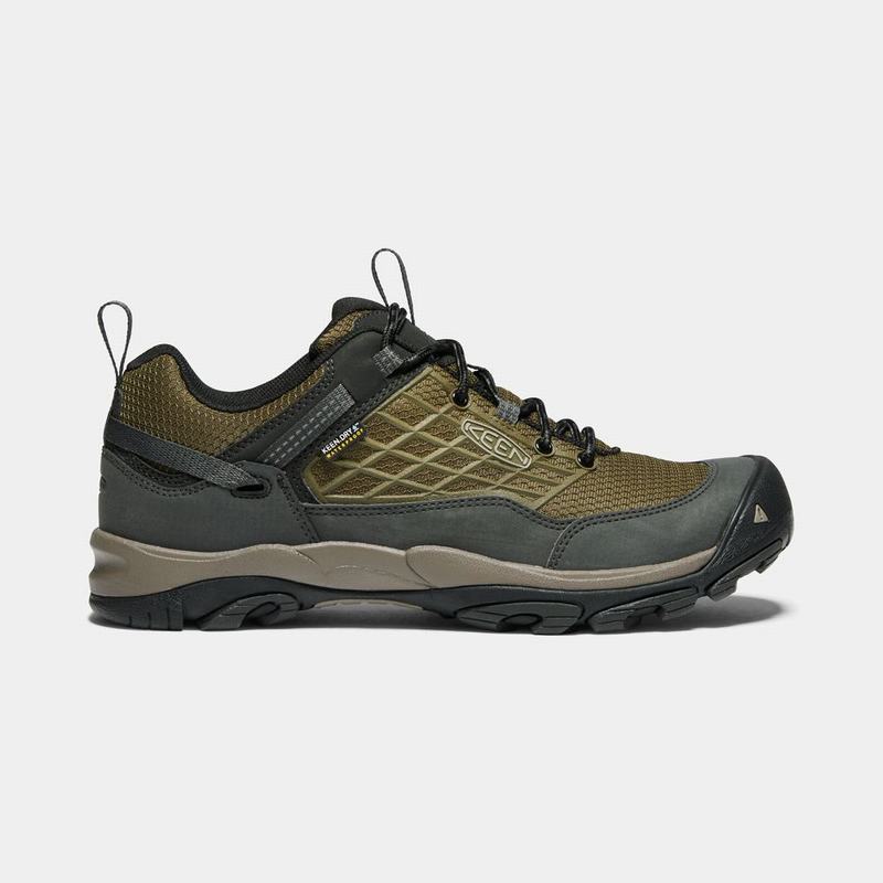 Zapatos Trekking Keen Saltzman Waterproof Para Hombre Verde Oscuro Oliva/Negros - Zapatos Keen Mexic